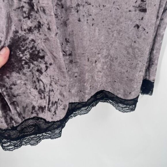 Essue Champagne Velvet Lace Slip Spaghetti Strap Mini Dress Size Small - Picture 6 of 10